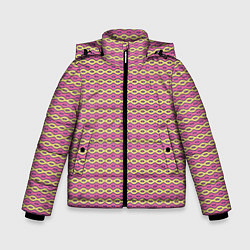 Куртка зимняя для мальчика Геометрические волны, цвет: 3D-красный