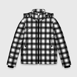 Куртка зимняя для мальчика Black and white trendy checkered pattern, цвет: 3D-красный