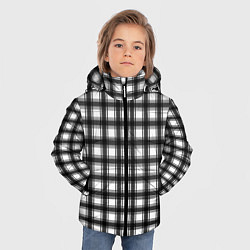 Куртка зимняя для мальчика Black and white trendy checkered pattern, цвет: 3D-черный — фото 2