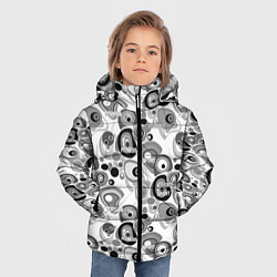 Куртка зимняя для мальчика Black and white sport pattern, цвет: 3D-светло-серый — фото 2