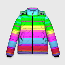 Куртка зимняя для мальчика Тропические линии, цвет: 3D-черный