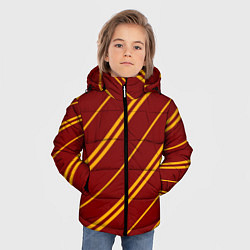 Куртка зимняя для мальчика Золотые полосы, цвет: 3D-светло-серый — фото 2