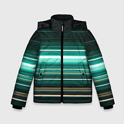 Куртка зимняя для мальчика Градиент фейерверк, цвет: 3D-черный