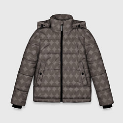 Куртка зимняя для мальчика Темные классический узоры, цвет: 3D-светло-серый