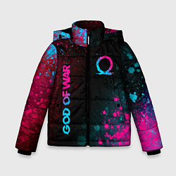 Зимняя куртка для мальчика God of War - neon gradient