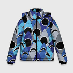 Зимняя куртка для мальчика Пасть акулы - паттерн