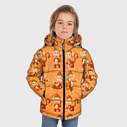 Куртка зимняя для мальчика Funny monkeys, цвет: 3D-черный — фото 2