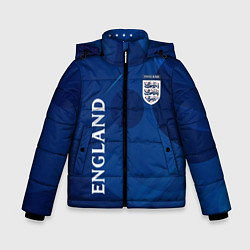 Зимняя куртка для мальчика Сборная Англии Синяя Абстракция