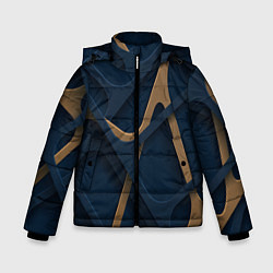 Куртка зимняя для мальчика Абстрактный фон сетка, цвет: 3D-черный