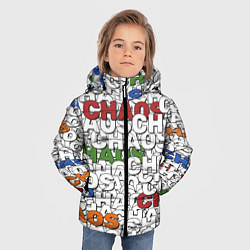 Куртка зимняя для мальчика Chaos Хаос из слов, цвет: 3D-черный — фото 2