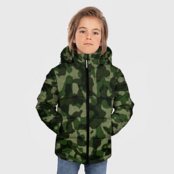 Куртка зимняя для мальчика Камуфляж зелёного цвета, цвет: 3D-черный — фото 2