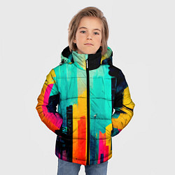 Куртка зимняя для мальчика Уличный гранж стиль, цвет: 3D-светло-серый — фото 2