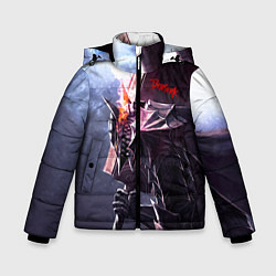 Куртка зимняя для мальчика Берсерк С Мечечём На Плече, цвет: 3D-черный