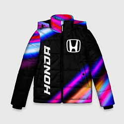 Куртка зимняя для мальчика Honda speed lights, цвет: 3D-черный