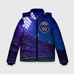 Куртка зимняя для мальчика PSG ночное поле, цвет: 3D-черный