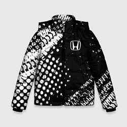 Куртка зимняя для мальчика Honda - белые следы шин, цвет: 3D-светло-серый