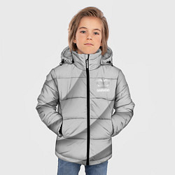 Куртка зимняя для мальчика Daewoo - серая абстракция, цвет: 3D-черный — фото 2