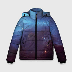 Куртка зимняя для мальчика Космический дым, цвет: 3D-светло-серый