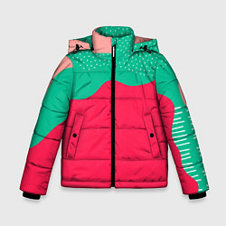 Куртка зимняя для мальчика Красочные пятна - абстракция, цвет: 3D-красный
