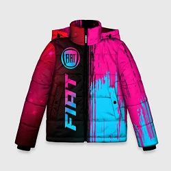 Куртка зимняя для мальчика Fiat - neon gradient: по-вертикали, цвет: 3D-черный