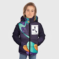 Куртка зимняя для мальчика Rust graffity splash, цвет: 3D-черный — фото 2