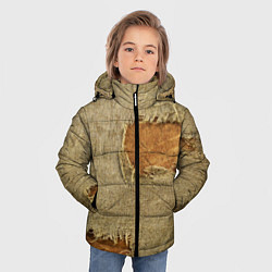 Куртка зимняя для мальчика Старая рваная мешковина - авангард, цвет: 3D-красный — фото 2