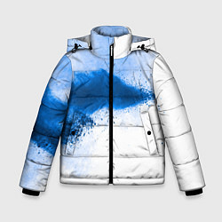Куртка зимняя для мальчика Синее в белом, цвет: 3D-светло-серый