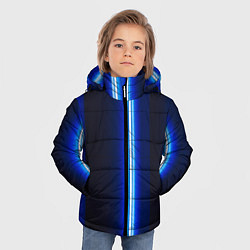Куртка зимняя для мальчика Неоновое синее свечение, цвет: 3D-красный — фото 2