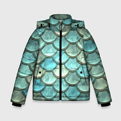 Куртка зимняя для мальчика Рыбья чешуя, цвет: 3D-светло-серый