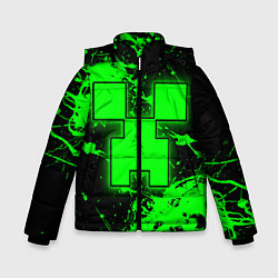 Зимняя куртка для мальчика Minecraft neon green