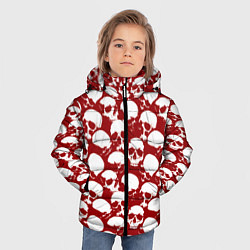 Куртка зимняя для мальчика Череп и кровь, цвет: 3D-светло-серый — фото 2
