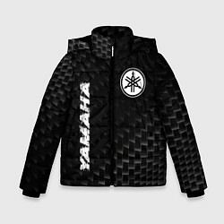 Куртка зимняя для мальчика Yamaha карбоновый фон, цвет: 3D-черный