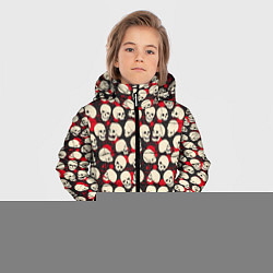 Куртка зимняя для мальчика Улыбающийся череп, цвет: 3D-черный — фото 2