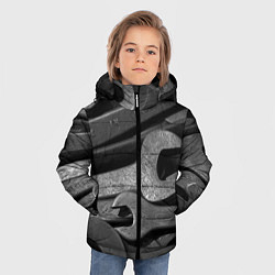 Куртка зимняя для мальчика Композиция из гаечных ключей, цвет: 3D-светло-серый — фото 2