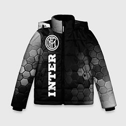 Куртка зимняя для мальчика Inter sport на темном фоне: по-вертикали, цвет: 3D-черный