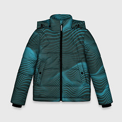 Куртка зимняя для мальчика Волны-волны, цвет: 3D-черный