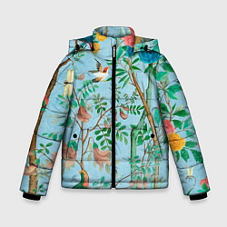 Зимняя куртка для мальчика Райский сад в стиле gucci