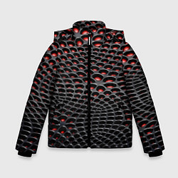 Куртка зимняя для мальчика Imitation snake skin - pattern, цвет: 3D-светло-серый