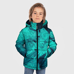 Куртка зимняя для мальчика Текстура малахита, цвет: 3D-черный — фото 2