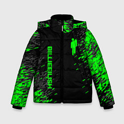 Зимняя куртка для мальчика Билли Айлиш зелёная краска