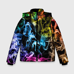 Куртка зимняя для мальчика Эйфория в дыму, цвет: 3D-светло-серый