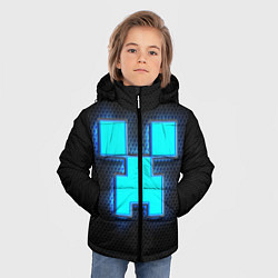Куртка зимняя для мальчика Minecraft Creeper - neon, цвет: 3D-светло-серый — фото 2
