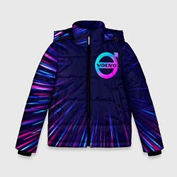 Куртка зимняя для мальчика Volvo neon speed lines, цвет: 3D-черный