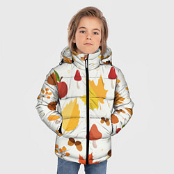 Куртка зимняя для мальчика Осенние дары природы, цвет: 3D-светло-серый — фото 2