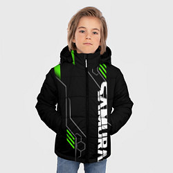 Куртка зимняя для мальчика Samurai - Зеленые технологии, цвет: 3D-светло-серый — фото 2