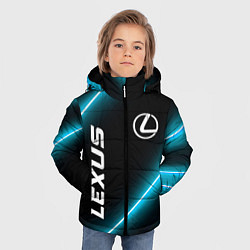Куртка зимняя для мальчика Lexus неоновые лампы, цвет: 3D-черный — фото 2