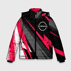 Куртка зимняя для мальчика Nissan fast lines, цвет: 3D-черный