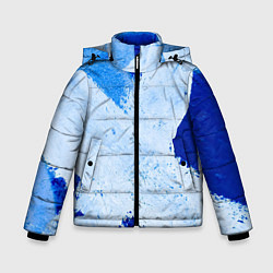 Зимняя куртка для мальчика Белый крест на синем фоне