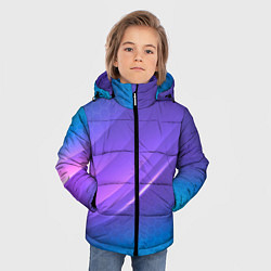 Куртка зимняя для мальчика Абстракция Неон соты, цвет: 3D-красный — фото 2