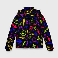 Зимняя куртка для мальчика Паттерн из разноцветных стрелочек